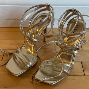 Aldo Gold Strappy Heels